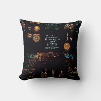 Cockpit Instrument Panel Throw Pillow