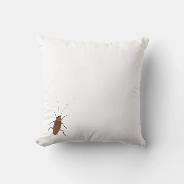 Cockroach Insect Throw Pillow (Front)