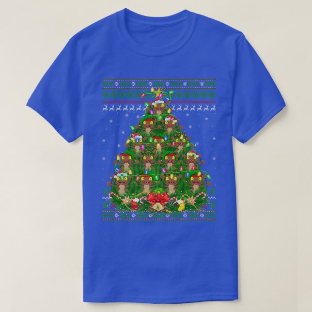 Cockroach Xmas Lighting Tree Santa Cockroach Ugly  T-Shirt (Design Front)