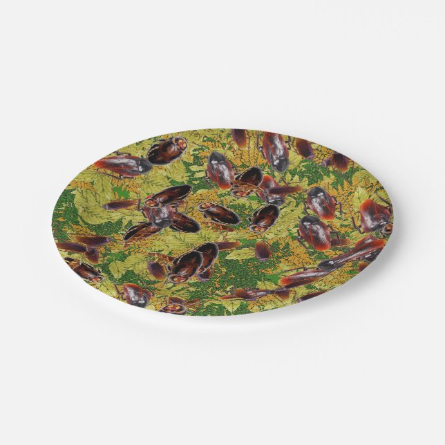 Cockroaches Paper Plate (Angled)