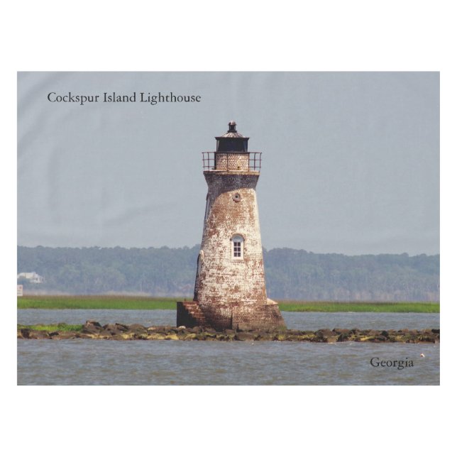 Cockspur Island Lighthouse tablecloth (Front (Horizontal))