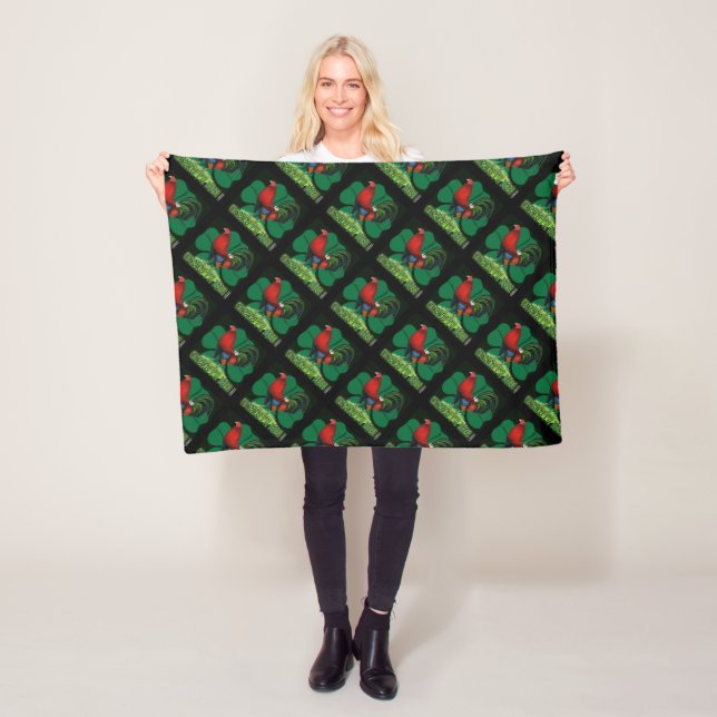 Cocksure I'm Irish Too! Fleece Blanket (In Situ)