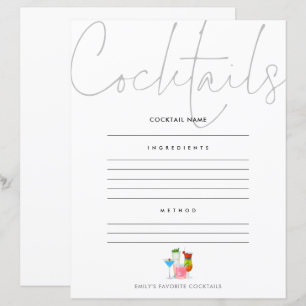 Cocktail Ajouter votre propre feuille de recette
