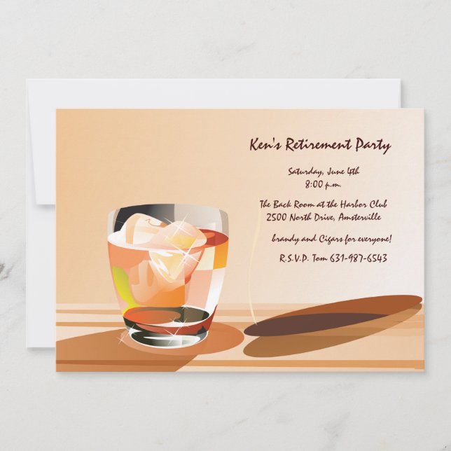 Cocktail and Cigar Invitation (Front)