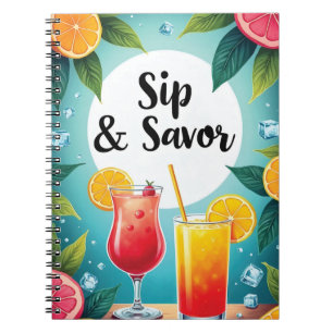 Cocktail and Drink Recipes Notebook