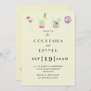 Cocktail and drinks party invitation