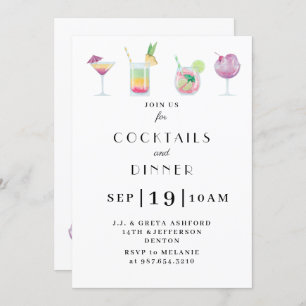 Cocktail and drinks party invitation
