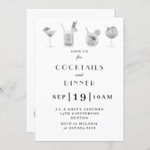 Cocktail and drinks party invitation
