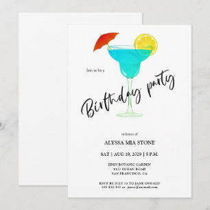Cocktail Anniversaire Fête Invitation