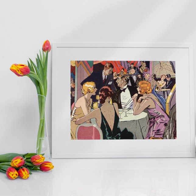 Cocktail Art déco vintage à la discothèque (Créateur téléchargé)