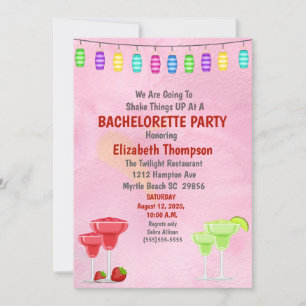 Cocktail Bachelorette Invitation de la fête nuptia