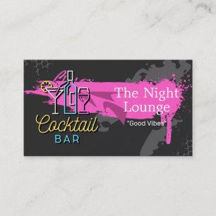 Cocktail Bar   Lounge   Restaurant Business Card