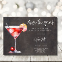 Cocktail birthday party watercolor