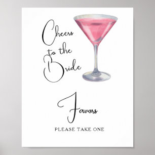 cocktail bridal shower Favours Poster