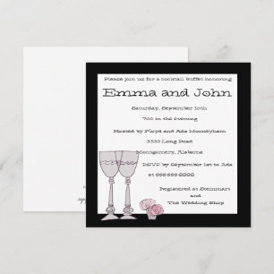 Cocktail Buffet Invitation in Black and White