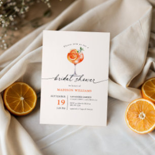 Cocktail Calligraphy Bridal Shower Invitation