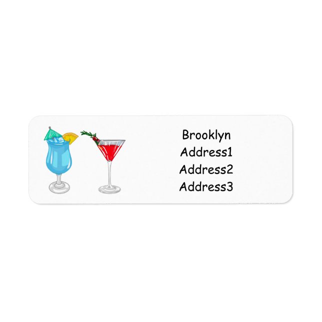 Cocktail cartoon illustration (Front)