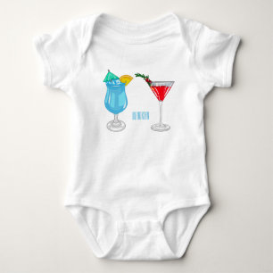 Cocktail cartoon illustration baby bodysuit