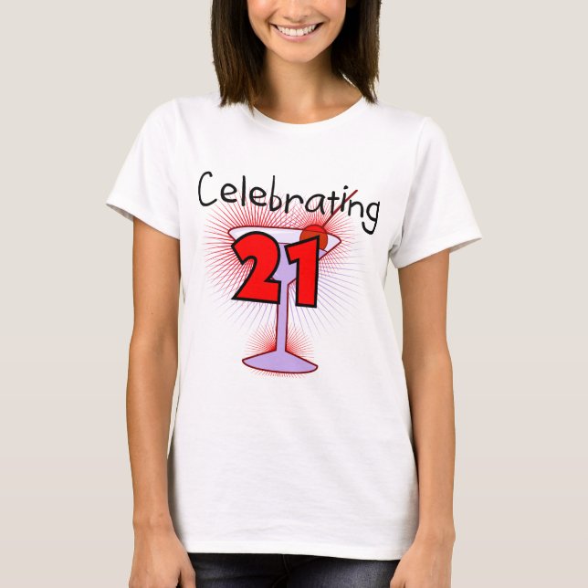 Cocktail célébrant 21 T-shirts et cadeaux (Devant)