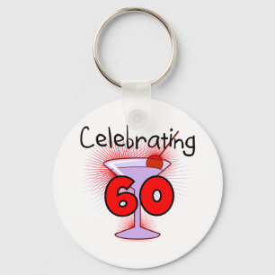 Cocktail Celebrating 60 Tshirts and Gifts Keychain