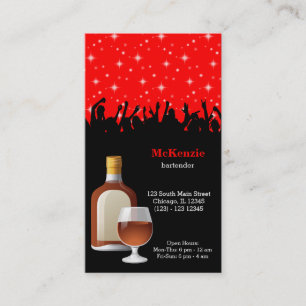 Cocktail * choose background colour business card