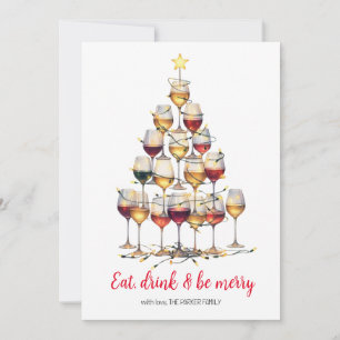 Cocktail Christmas Holiday card