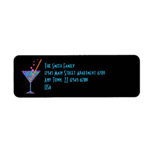 Cocktail coloré bleu Martini d'heure heureuse de