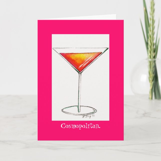 Cocktail Cosmopolite Cocktails NYC Carte pour note (Devant)