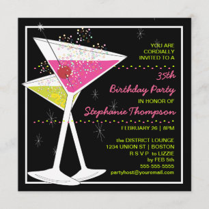 Cocktail CUSTOM Martini Invitation à la fête d'ann
