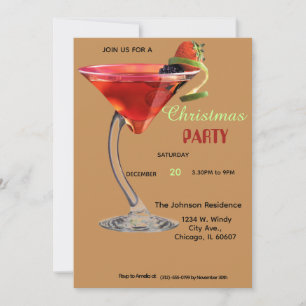 Cocktail de Noël Invitation