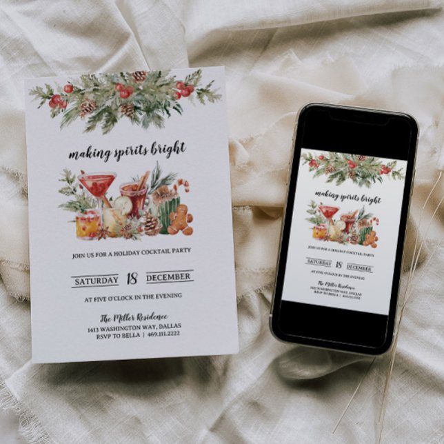 Cocktail de Noël Invitation (Créateur téléchargé)