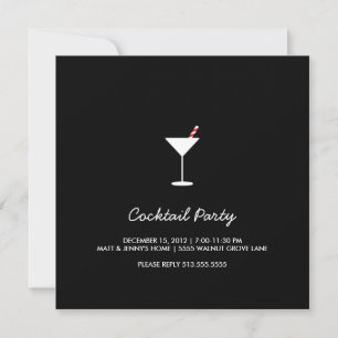 Cocktail de vacances Swizzle Invitation Black 2