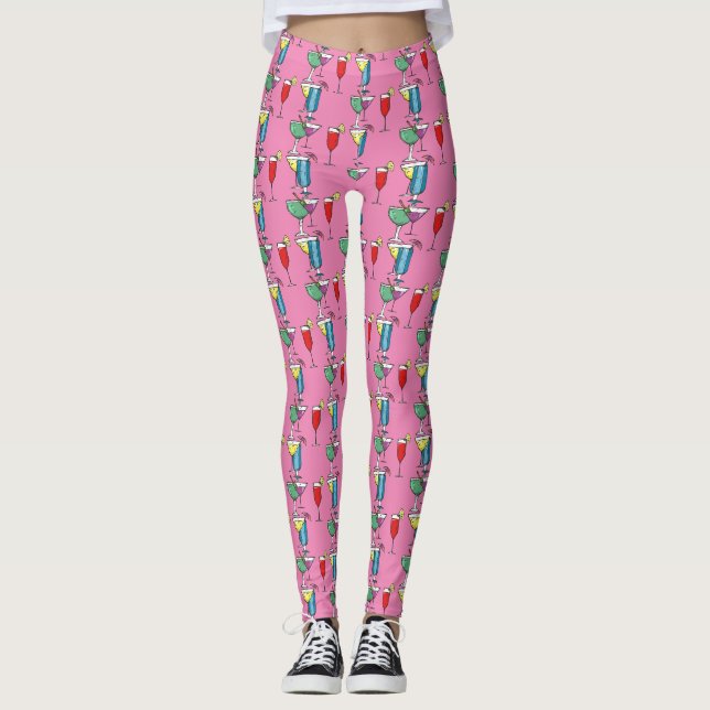Cocktail Drink Assortment Thunder_Cove Leggings (Front)