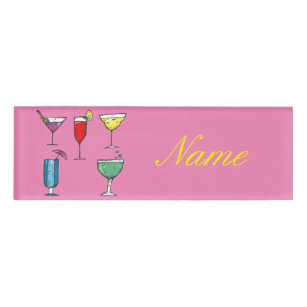 Cocktail Drink Assortment Thunder_Cove Name Tag