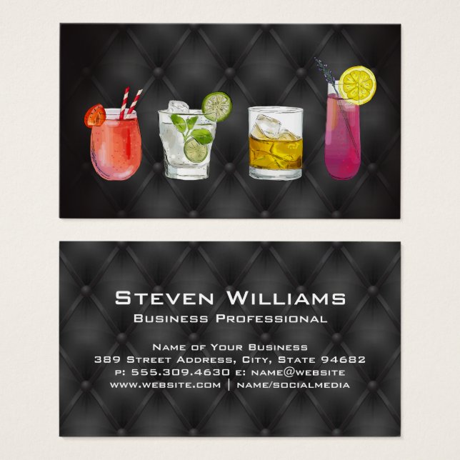 Cocktail Drink | Beverages Icon (Front & Back)