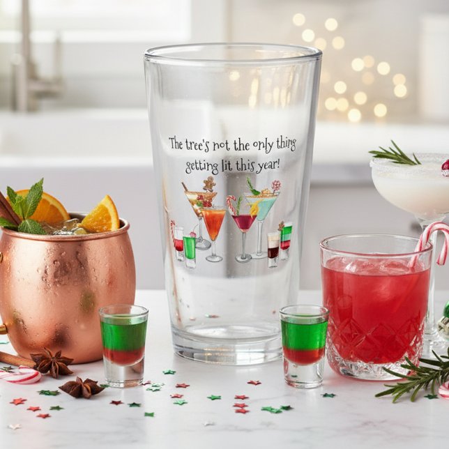 Cocktail Drinking Funny Saying Christmas   Glass (Creator Uploaded)
