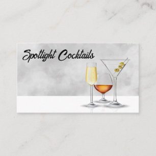 Cocktail Drinks   Restaurant Business Card