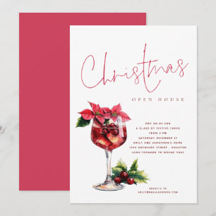 Cocktail festif Noël Open House Invitation
