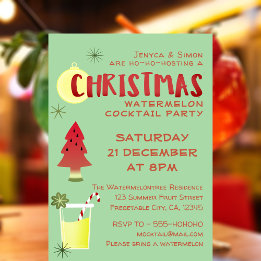 Cocktail fêtes Noël Invitation