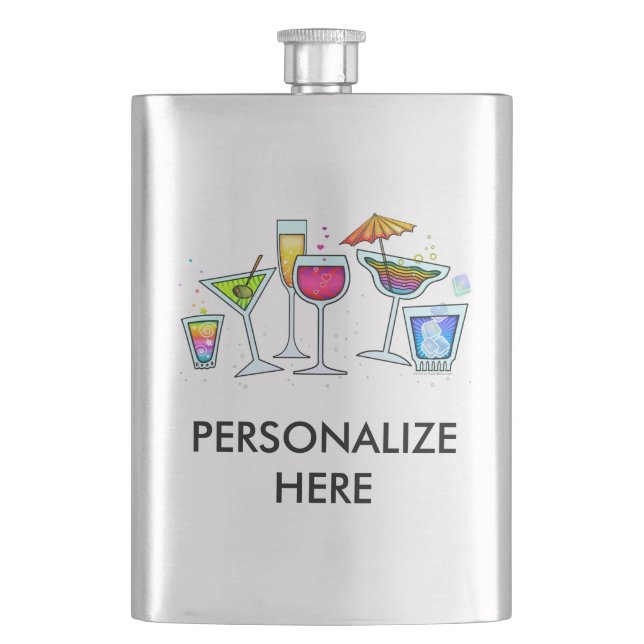 COCKTAIL FLASK - COCKTAIL GLASSES (Front)