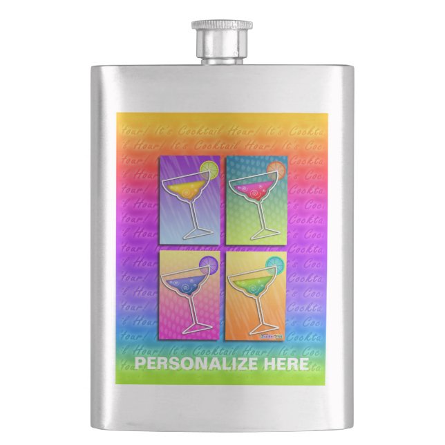 COCKTAIL FLASK - POP ART MARGARITAS (Front)