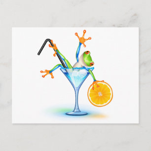 Cocktail Frog Postcard