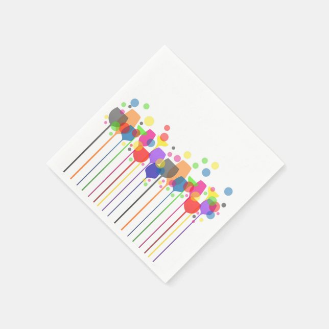 Cocktail Glass Design Napkins (Corner)