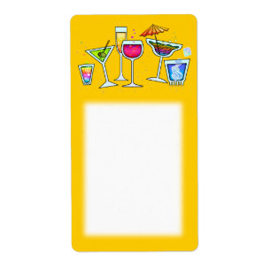 COCKTAIL GLASSES AVERY LABEL