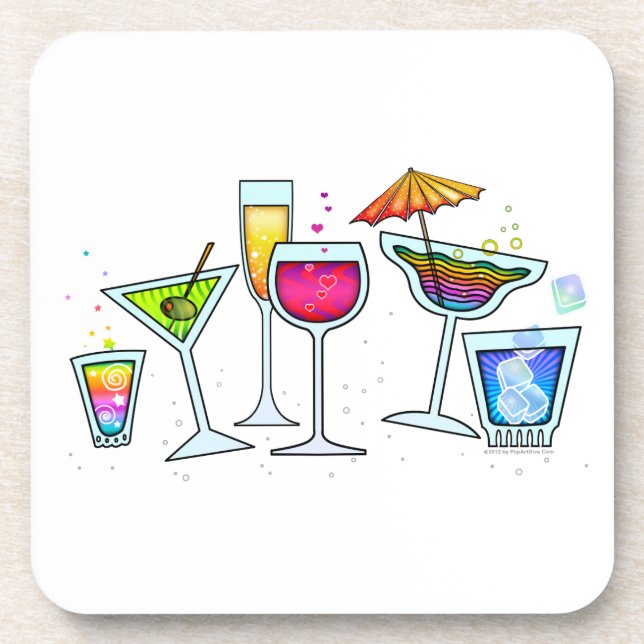 COCKTAIL GLASSES CORK COASTER (Front)