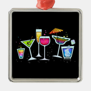 COCKTAIL GLASSES HANGING ORNAMENT