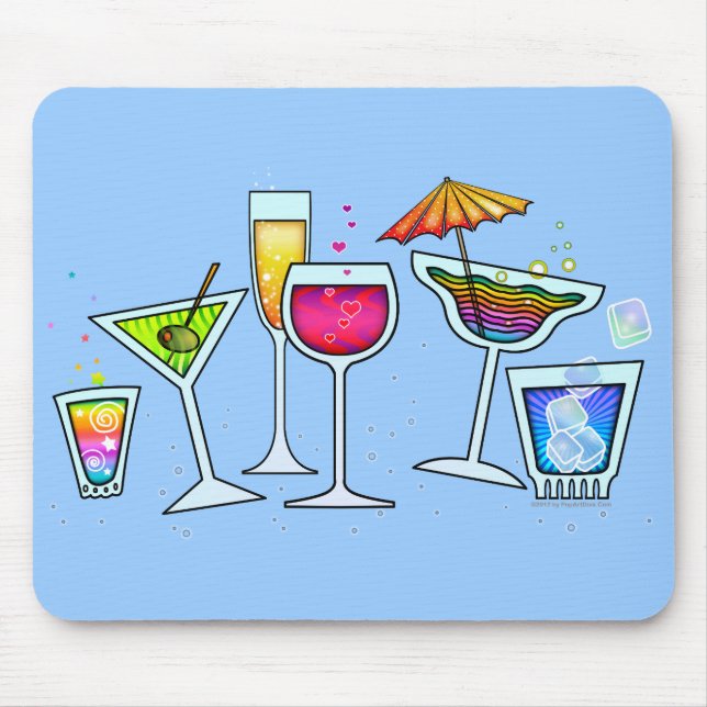 COCKTAIL GLASSES MOUSEPAD (Front)