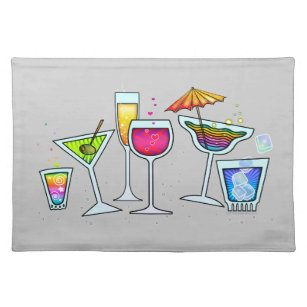 COCKTAIL GLASSES PLACEMAT
