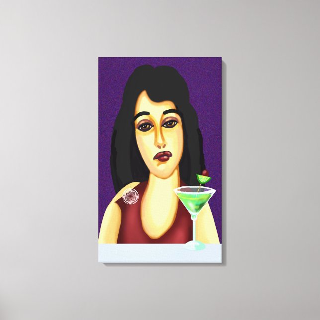 cocktail hour canvas print (Front)