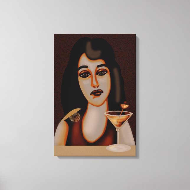 Cocktail hour canvas print (Front)
